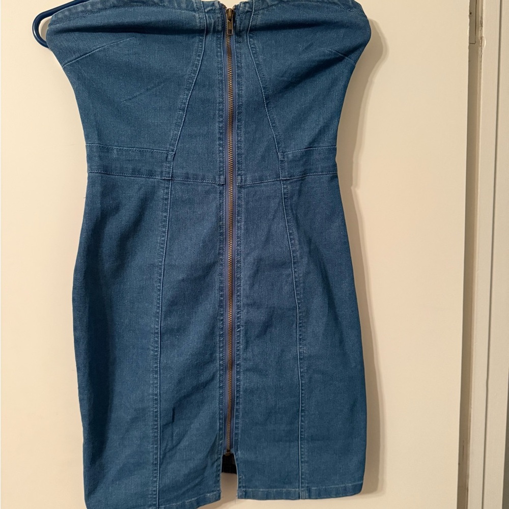 Blåshe Strapless Denim Dress